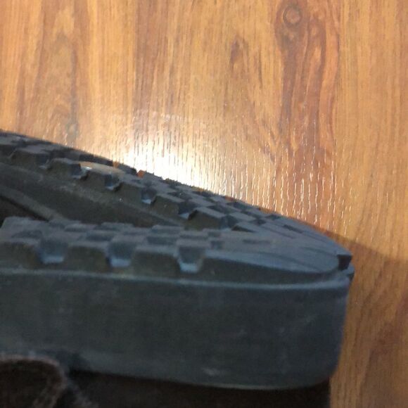 Stuart Weizmann fur lined suede brown tanshoes 7.5 - Picture 6 of 11